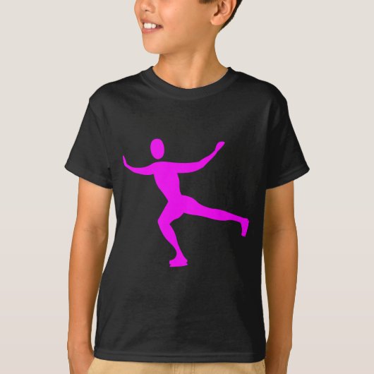 T-shirt Patinage sur glace - Magenta (Devant)