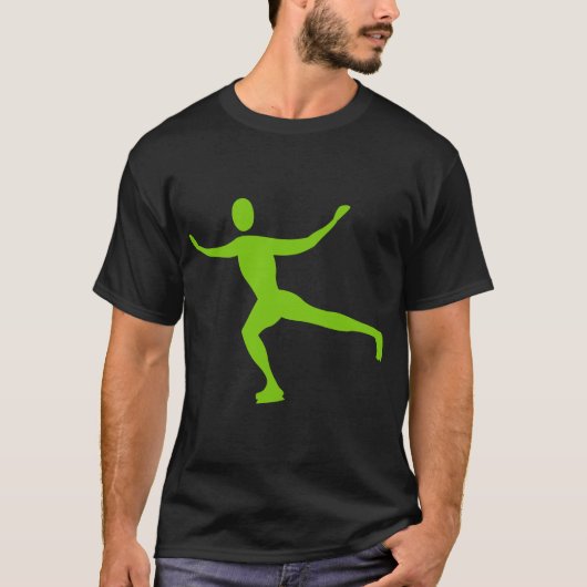 T-shirt Patinage sur glace - Martian Green (Devant)