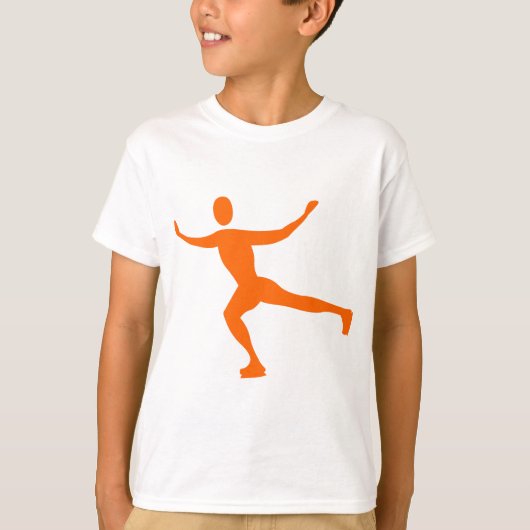 T-shirt Patinage sur glace - Orange (Devant)