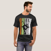 T-shirt Patinage sur glace Reine Anniversaire Silhouette V (Devant entier)