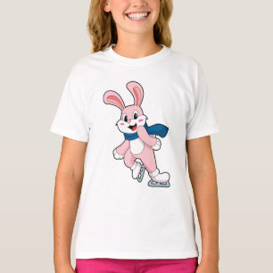 T-shirt Patinage sur glace sur lapin Patins sur glace