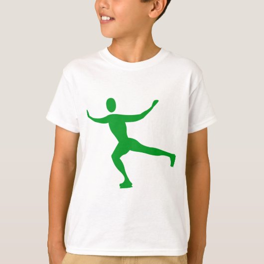 T-shirt Patinage sur glace - Vert herbe (Devant)