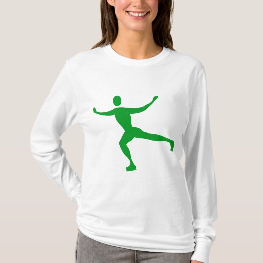 T-shirt Patinage sur glace - Vert herbe (Devant)