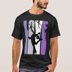 T-shirt Patinage sur glace vintage Live Love Coach Patinag