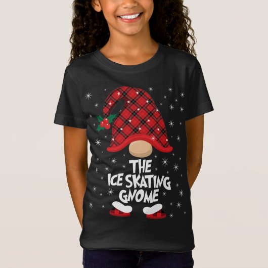 T-Shirt Patinage sur glaceBuffalo Plaid Christmas Match (Devant)