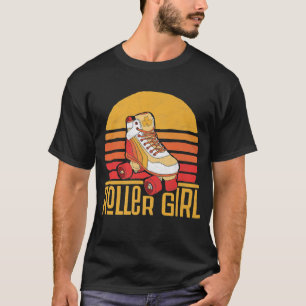T-shirt Patinage vintage pour fille à rouleaux 80's Vibe R