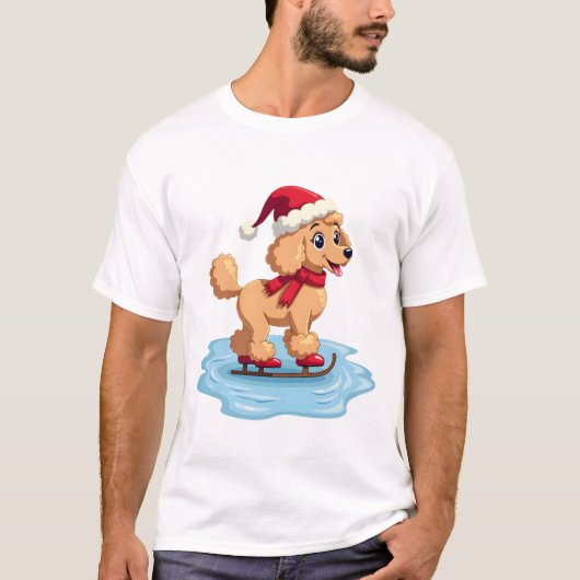 T-shirt Patineur Caniche (Devant)