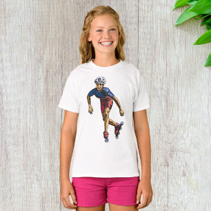 T-shirt Patineur en ligne Cool Rollerblading Rétro