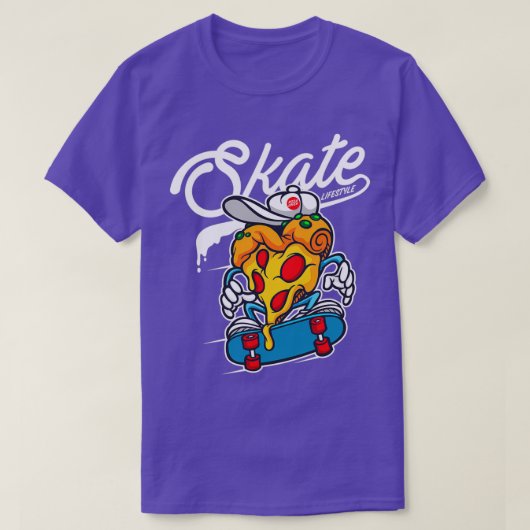 T-shirt patineur Pizza Long (Design devant)