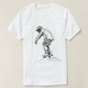 T-shirt Patineur vintage en mouvement