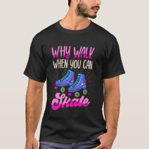T-shirt Patineuse à rouleaux cool fille de patinage 1970 R