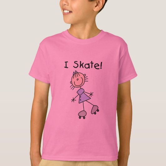 T-shirt Patineuse de fille (Devant)