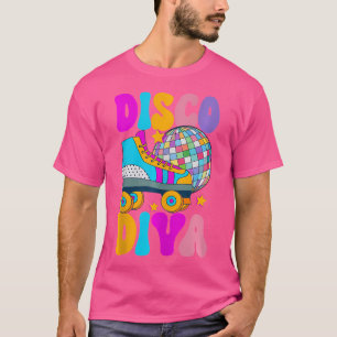 T-shirt Patineuse Disco Diva Skate Girl 70S
