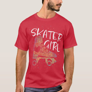 T-shirt Patineuse Fille Roller Patins Roller Patinage