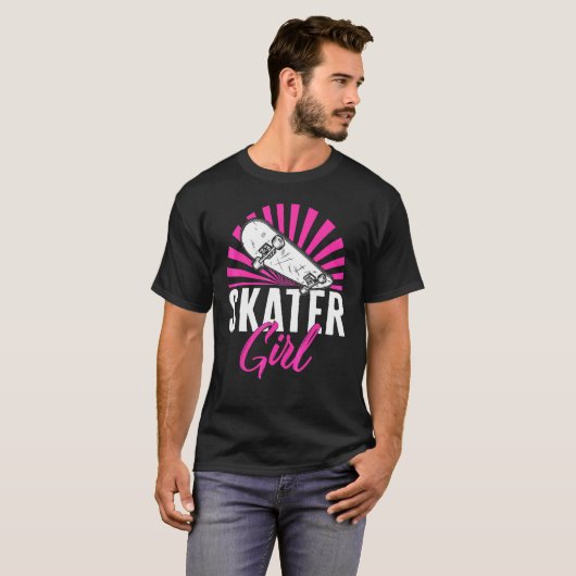 T-shirt Patineuse fille Rollerblading Roller Roller Rol (Devant entier)