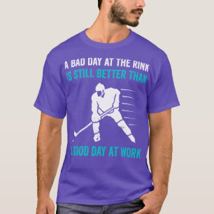 T-shirt Patinoire de hockey sur glace mieux que de travail