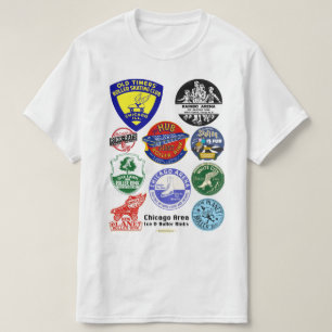 T-shirt Patinoires et patinoires de Chicago Area.