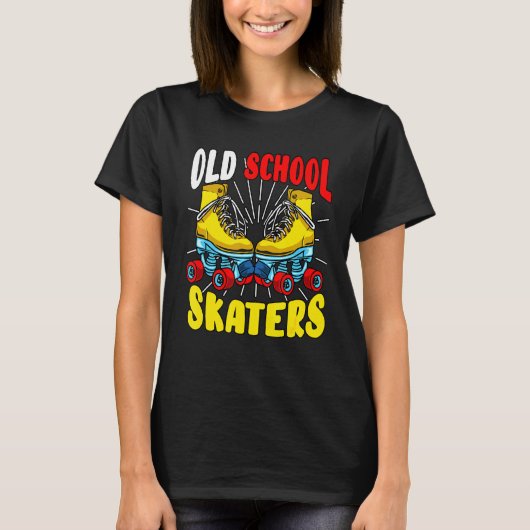 T-shirt Patins à roulettes de l'ancienne école Patins Vint (Devant)
