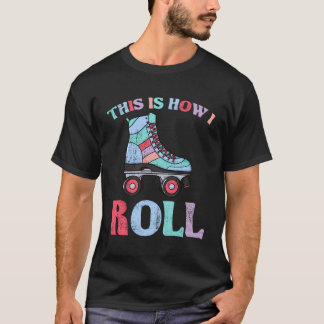 T-shirt Patins à roulettes drôles vintage années soixante-