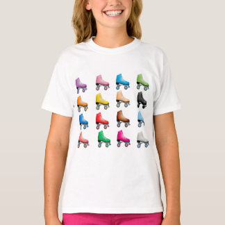 T-shirt Patins à roulettes Motifs colorés Rollerskates