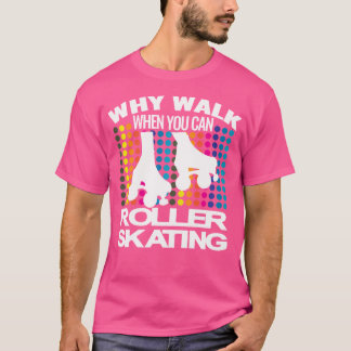 T-shirt Patins à Roulettes Skateur Disco 70 S 80 S Patinag