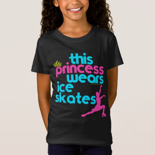 T-Shirt Patins de cette glace de princesse Wears - Golly (Devant)