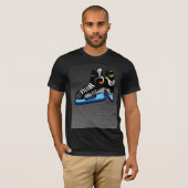 T-shirt Patins de hockey sur fibre de carbone Faux (Devant entier)