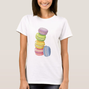 T-shirt Pâtisserie française Macarons aux Aquarelles paste