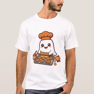 T-shirt Pâtissier Fantôme Cuisiner des Cookies Art d'Hallo