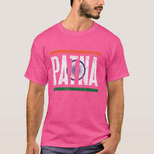 T-SHIRT PATNA INDE AVEC SON DRAPEAU INDIEN FIER ET SES COU