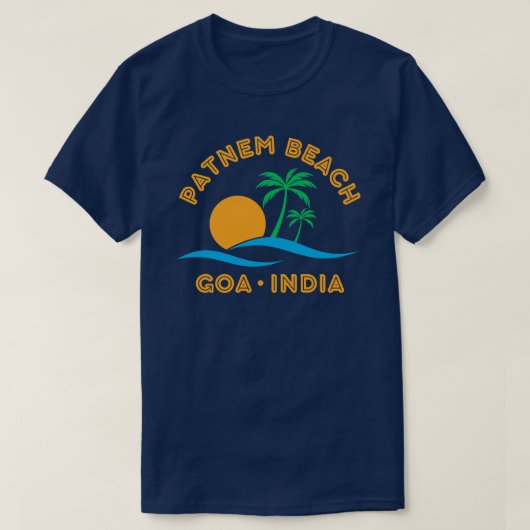 T-SHIRT PATNEM BEACH-GOA INDE (Design devant)