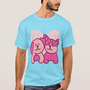 T-shirt Patounes roses pour toujours.