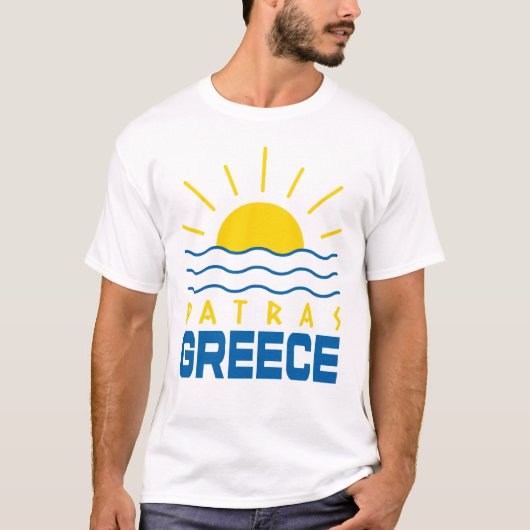 T-shirt Patras Grèce Soleil et le blanc des hommes de mer (Devant)
