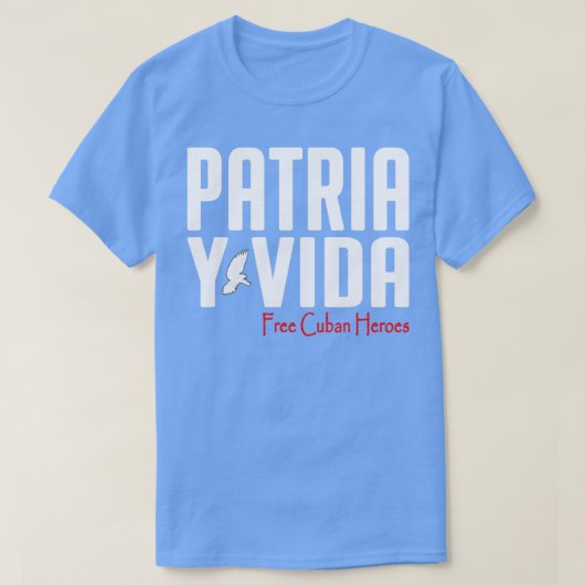 T-shirt Patria Y Vida Libérez les héros cubains ADN cubain (Design devant)