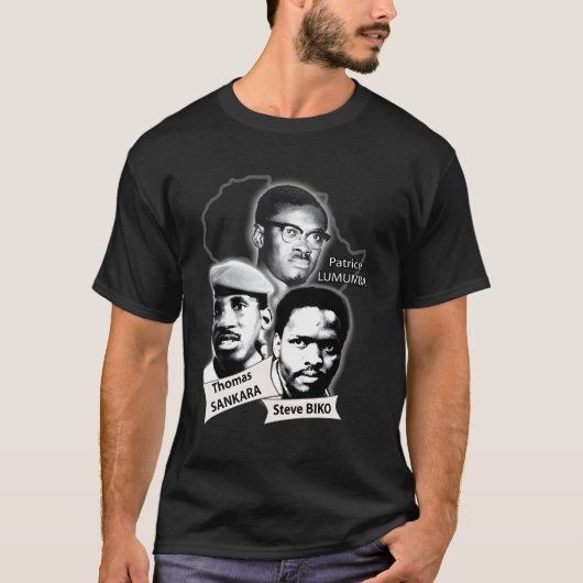T-shirt Patrice Lumumba Thomas Sankara Steve Biko (Devant)