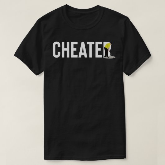 T-SHIRT PATRICK REED CHEATER GOLFER GREEN (Design devant)