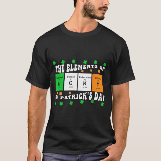 T-shirt Patricks Day Funny Elements Of Lucky Periodic Tabl (Devant)