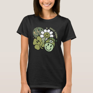 T-shirt Patricks Day Retro Super Lu rock Smile Lucky Vibes