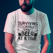 T-shirt Patrie Survivante Une bière à la fois père