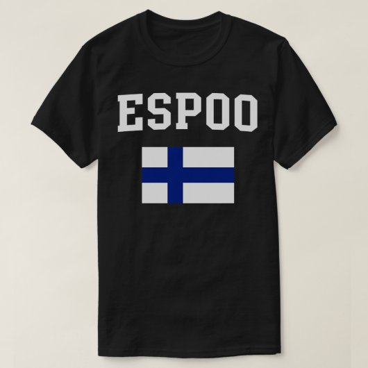 T-shirt Patrimoine Drapeau d'Espoo Finlande (Design devant)
