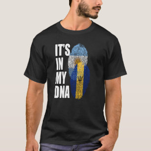 T-shirt Patrimoine Du Drapeau D'ADN Mélangé De La Barbade