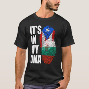 T-shirt Patrimoine Du Drapeau Mix Dna Bulgare Et Portorica