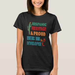 T-shirt Patrimoine hispanique et développeur fière de Bi