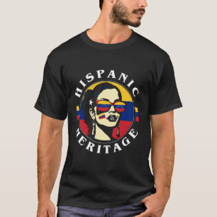 T-shirt Patrimoine Hispanique Vénézuélienne Femme Et Drape