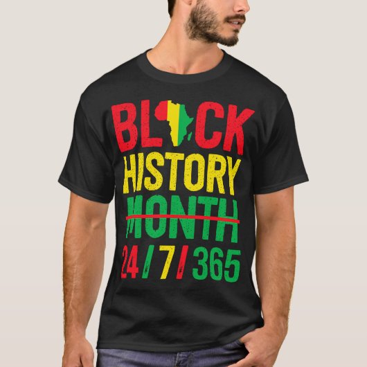 T-shirt Patrimoine noir Mois de l'histoire des Noirs 24 7 (Devant)