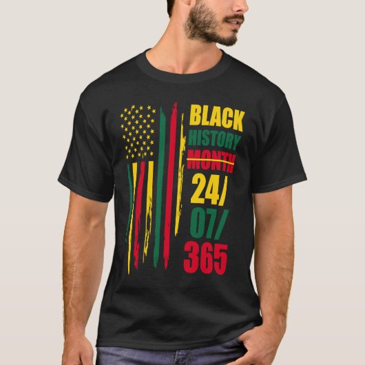 T-shirt Patrimoine noir Mois de l'histoire des Noirs 24 7 (Devant)