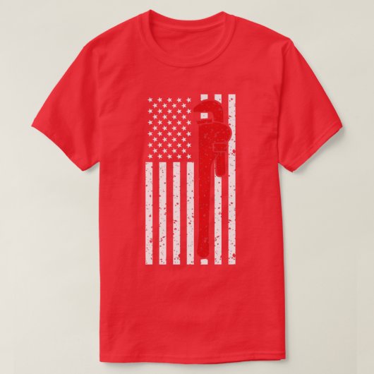 T-shirt Patriot Plumber ligne mince (Design devant)