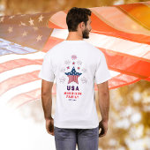 T-shirt Patriot Red Blue Freedom USA Flag Star Mens Family