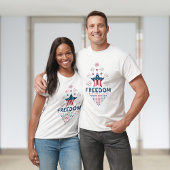 T-shirt Patriot Red Blue Freedom USA Flag Star Mens Family