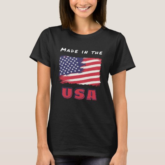 T-shirt Patriot USA femmes noires (Devant)